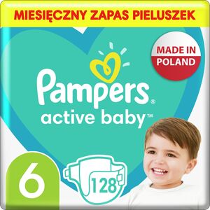 Nappy Pampers Active Baby 6, 13-18 kg, 128 pcs.