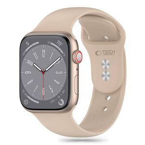 Strap for APPLE WATCH 4 / 5 / 6 / 7 / 8 / 9 / SE / ULTRA 1 / 2 (42 / 44 / 45 / 49 MM) Tech-Protect Silicone Walnut beige 5906302310005