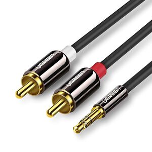 Ugreen AV116 10584 audio mini jack cable 3.5 mm (male) / 2RCA (male) 2m - black