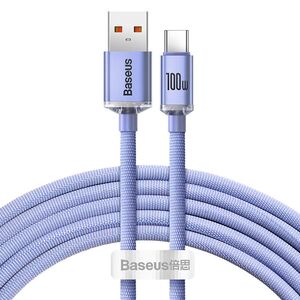 Baseus Crystal Shine cable USB to USB-C, 5A, 1.2m (purple) 6932172602826