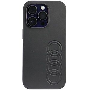 Audi Synthetic Leather iPhone 14 Pro 6.1&quot; black/black hardcase AU-TPUPPCIP14P-TT/D1-BK