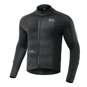 Rockbros 15400002004 long sleeve cycling jersey autumn/winter XL - black 7381758550751