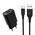 Charger 12W 2.4A + USB - USB-C cable Denmen DC01 black 6973224873849