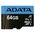 Adata Memory Card MicroSDHXC 64GB - Adata (AUSDX64GUICL10A1-RA1) - Black 4713218461933 έως 12 άτοκες Δόσεις