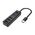 USB hub Earldom HUB08, Type-C, 4 θύρες, Μαυρο - 40171