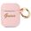 Guess case for AirPods GUA2SSSI pink Silicone Vintage Script 3666339009991