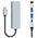 Splitter 4in1 USB HUB USB-C to 2xUSB + HDMI + USB-C Adapter Tech-Protect V2-HUB grey 9589046919350