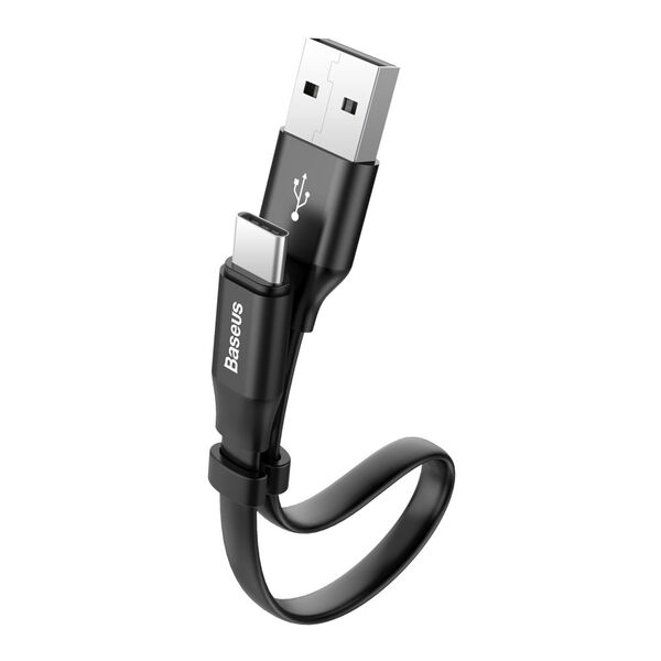 Baseus Nimble flat cable USB / USB-C cable with holder 2A 0.23M black (CATMBJ-01) 6953156257375