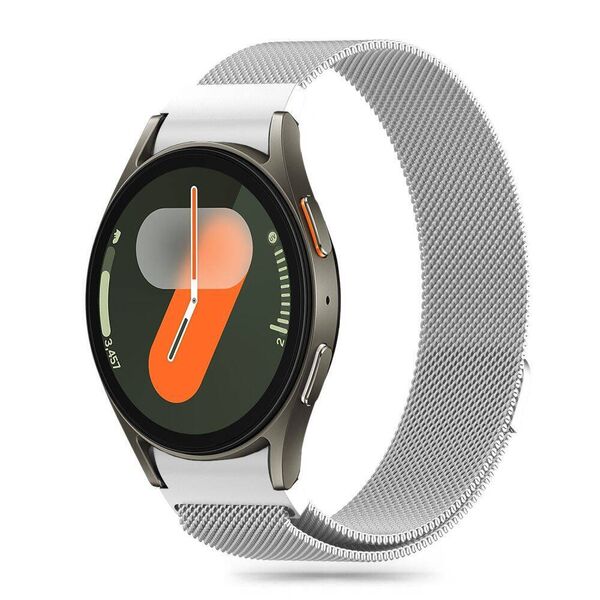 Strap for SAMSUNG GALAXY WATCH 4 / 5 / 5 PRO / 6 / 7 / FE Tech-Protect Milaneseband silver 5906302313778