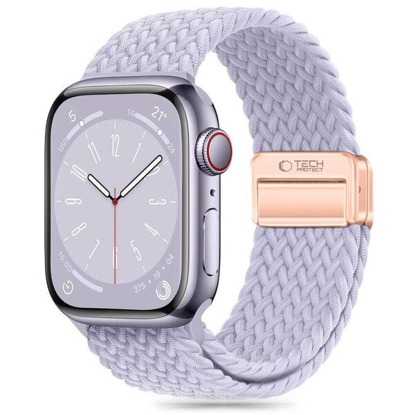 Strap for APPLE WATCH 4 / 5 / 6 / 7 / 8 / 9 / SE / ULTRA 1 / 2 (42 / 44 / 45 / 49 MM) Tech-Protect Nylonmag Periwinkle purple 5906302312825