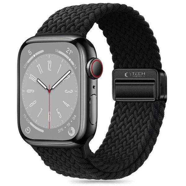 Strap for APPLE WATCH 4 / 5 / 6 / 7 / 8 / 9 / SE / ULTRA 1 / 2 (42 / 44 / 45 / 49 MM) Tech-Protect Nylonmag black 5906302312764