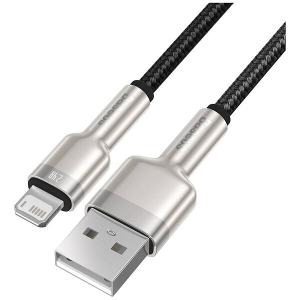 USB cable for Lightning Baseus Cafule, 2.4A, 1m (black) 6953156202245