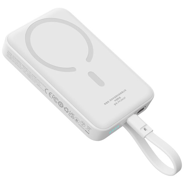 Baseus MagSafe External Battery, USB-C, Lightning, 30W, 10000mAh - Baseus Magnetic Mini (P1002210B223-00) - White 6932172642778 έως 12 άτοκες Δόσεις