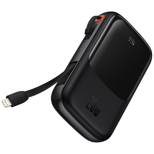 Baseus External Battery 2x Lightning, Type-C, USB, 20000mAh, 20W - Baseus Qpow Pro (PPQD040001) - Black 6932172619671 έως 12 άτοκες Δόσεις