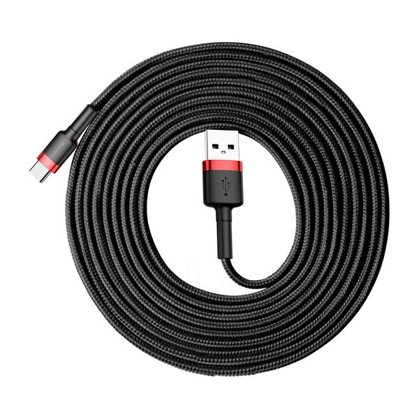 Baseus Baseus - Data Cable Cafule (CATKLF-U91) - USB to Type-C, 2A, 3m - Red Black 6953156296350 έως 12 άτοκες Δόσεις