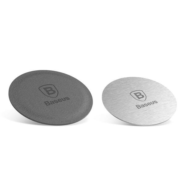 Baseus Baseus - (2 pack) Metal Plate (ACDR-A0S) - with PU Leather and Iron Suit - Black / Silver 6953156256712 έως 12 άτοκες Δόσεις