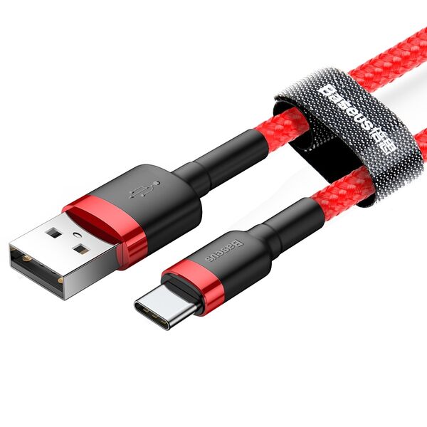 Baseus Baseus - Data Cable Cafule (CATKLF-A09) - USB to Type-C, 3A, 0.5m - Red 6953156278165 έως 12 άτοκες Δόσεις