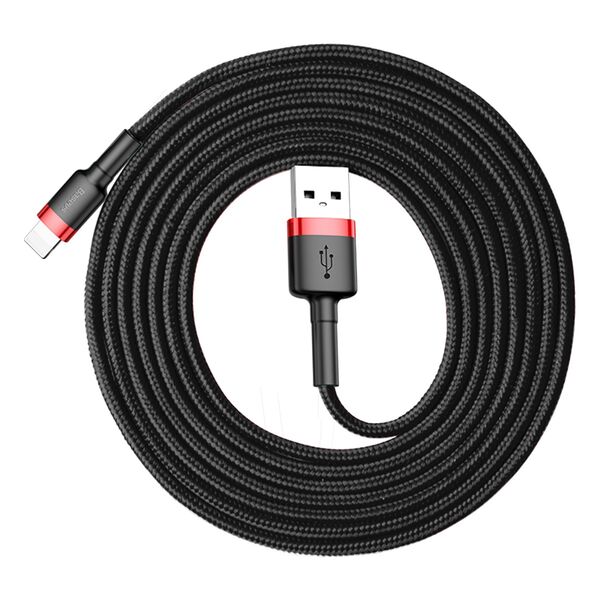 Baseus Baseus - Data Cable Cafule (CALKLF-C19) - USB to Lightning, 1.5A, 2m - Red Black 6953156275027 έως 12 άτοκες Δόσεις