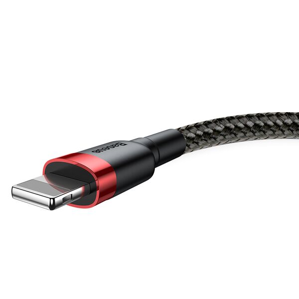 Baseus Baseus - Data Cable Cafule (CALKLF-B19) - USB to Lightning, 2.4A, 1m - Red Black 6953156274983 έως 12 άτοκες Δόσεις