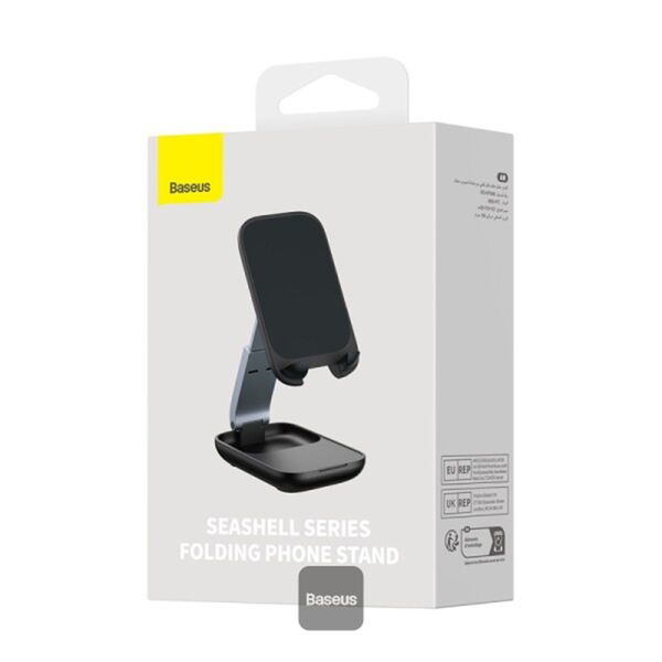 Baseus Adjustable Foldable Phone Holder - Baseus Seashell Series (B1055551500111-00) - Cluster Black 6932172630188 έως 12 άτοκες Δόσεις