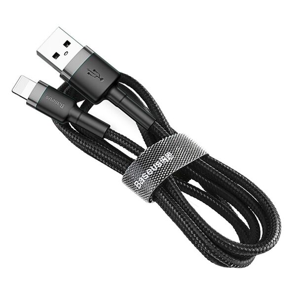 Baseus - Cafule Cable Usb Lightning 2.4A 0.5M - Gray Black 6953156274938 έως 12 άτοκες Δόσεις