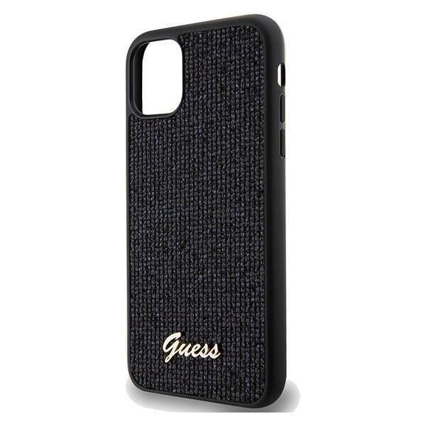 Original Case IPHONE 11 / XR Guess Hardcase Disco Metal Script (GUHCN61PMSDGSK) black 3666339173333