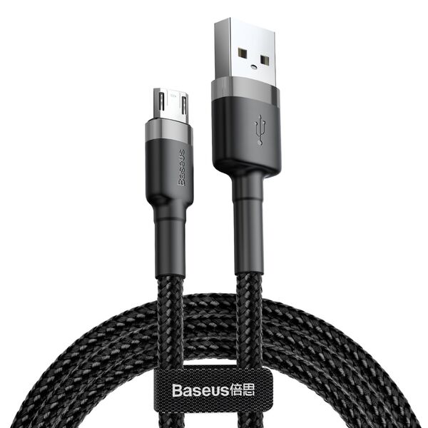 Baseus Cafule Cable CAMKLF-BG1 USB-A / micro USB 2.4A 1 m - black-gray 6953156280335