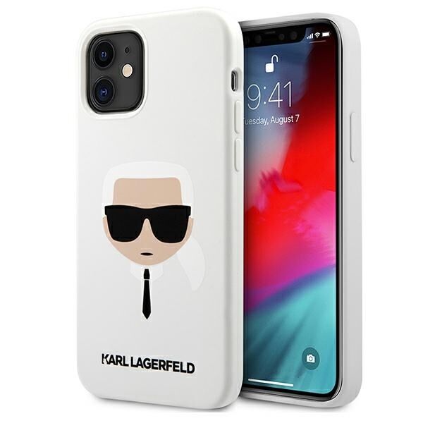 Karl Lagerfeld KLHCP12SSLKHWH iPhone 12 mini 5,4" biały/white hardcase Silicone Karl`s Head 3700740482773