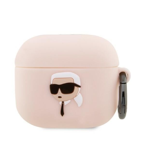 Karl Lagerfeld KLA3RUNIKP AirPods 3 cover pink/pink Silicone Karl Head 3D 3666339087883