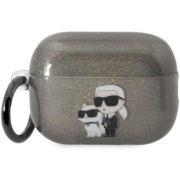 Karl Lagerfeld KLAP2HNKCTGK Airpods Pro 2 cover black/black Gliter Karl&amp;Choupette 3666339099343