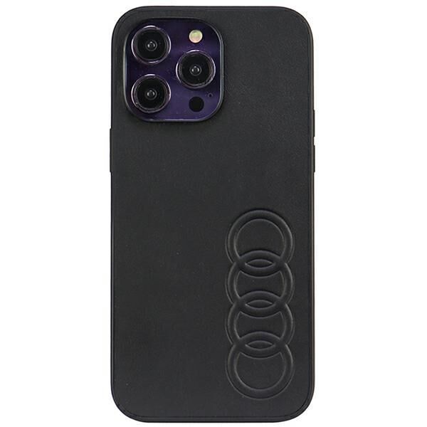 Audi Synthetic Leather iPhone 14 Pro Max 6.7&quot; black/black hardcase AU-TPUPPCIP14PM-TT/D1-BK 6955250226400