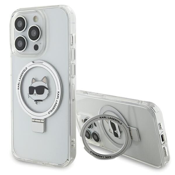 Karl Lagerfeld KLHMP15XHMRSCHH iPhone 15 Pro Max 6.7&quot; white/white hardcase Ring Stand Choupette Head MagSafe 3666339168667