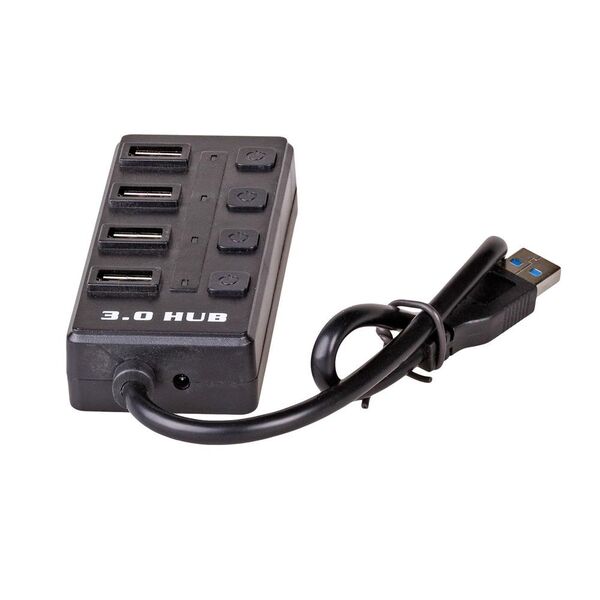 Akyga Hub AK-AD-33 USB active USB A (m) / 4x USB A (f) switches ver. 3.0 15cm 5901720132376