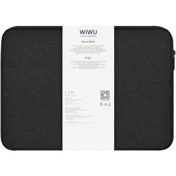 WIWU sleeve for laptop 14&quot; Minimalist black 6936686411387