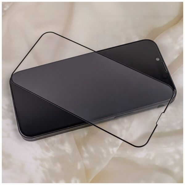 Tempered glass 6D matte for iPhone 15 Pro 6,1&quot; black frame 5907457722866