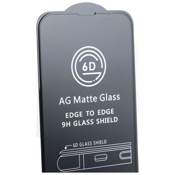 Tempered glass 6D matte for iPhone XR / 11 black frame 5907457722903