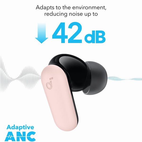 Anker Bluetooth Headsets TWS, Noise Cancelling, Touch Control, IP54 - Anker SoundCore P30i (pink) - Pink 0194644034870 έως 12 άτοκες Δόσεις