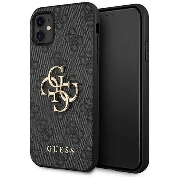 Guess case for iPhone 11 GUHCN614GMGGR gray hard case 4G Big Metal Logo 3666339006600