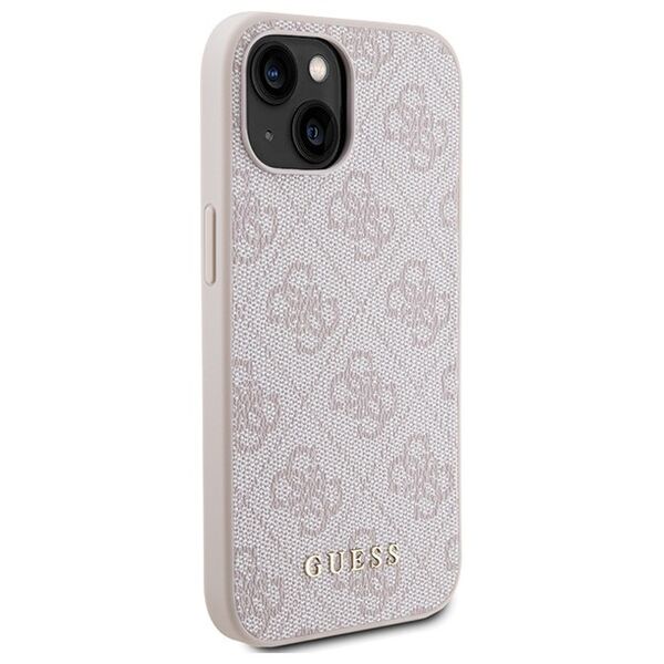 Guess case for iPhone 15 Plus 6,7&quot; GUHCP15MG4GFPI pink HC PU 4G Metal Logo 3666339171797