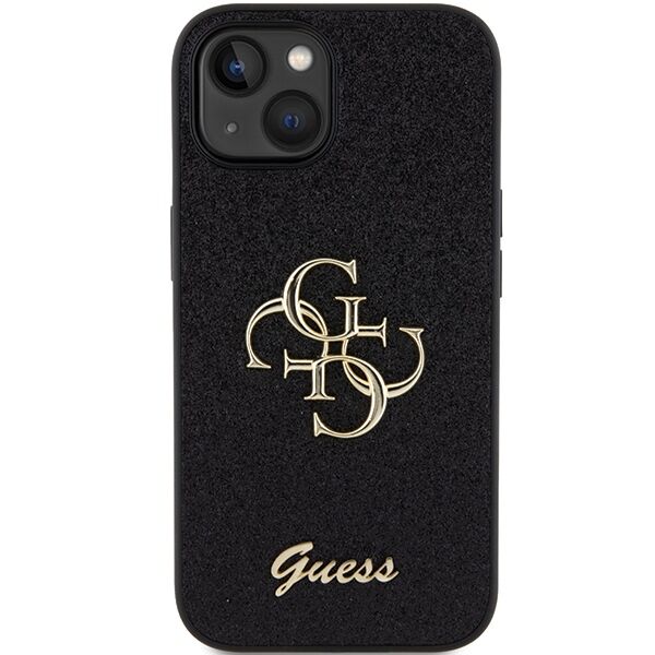 Guess case for iPhone 15 6,1&quot; GUHCP15SHG4SGK black HC Fixed Glitter Big 4G 3666339147365