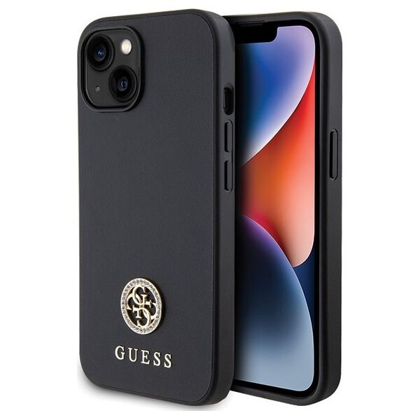 Guess case for iPhone 15 Plus 6.7&quot; GUHCP15MPS4DGPK black hardcase Strass Metal Logo 3666339150730