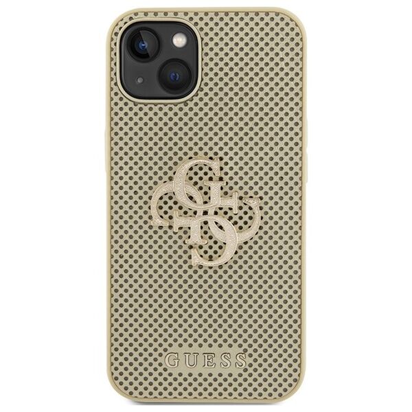 Guess case for iPhone 15 6.1&quot; GUHCP15SPSP4LGD gold hardcase Perforated 4G Glitter 3666339151560