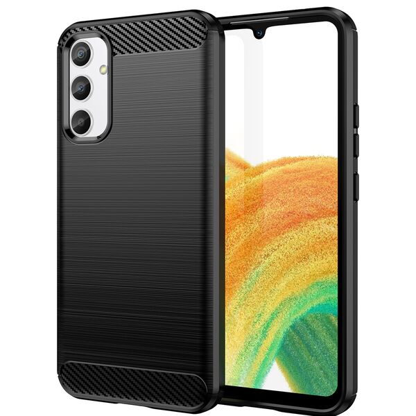 Carbon Case case for Samsung Galaxy A04e flexible silicone carbon cover black 9145576271803