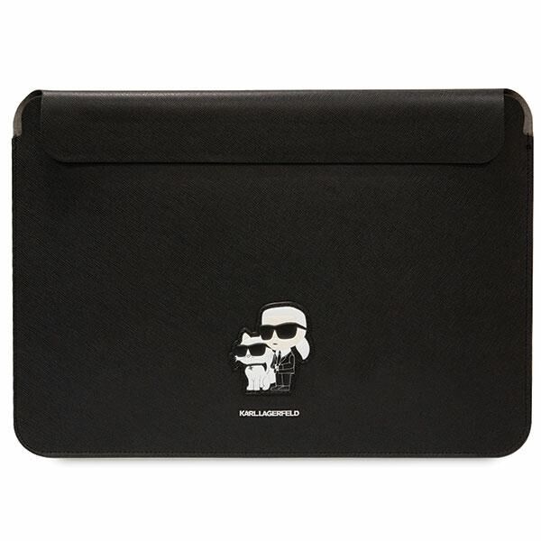 Karl Lagerfeld Saffiano Karl&amp;Choupette case for a 16&quot; laptop - black 3666339124212