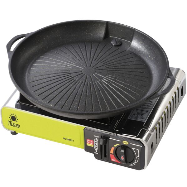 Grill grate and grill pan for a gas camping stove and grill 8590584575367