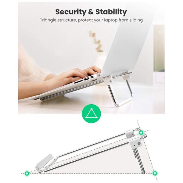 Ugreen Ugreen - Laptop Holder (80348) - Folding Feature, max 17" and 20kg - Silver 6957303883486 έως 12 άτοκες Δόσεις