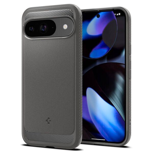 Case for GOOGLE PIXEL 9 / 9 PRO Spigen Rugged Armor Marble gray 8809971227186