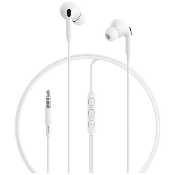 Devia wired earphones Kintone A2 jack 3,5mm white 6942297108738