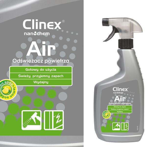 Effective air freshener sprayed on surfaces CLINEX Air - Lemon Soda 650ML 5907513273356