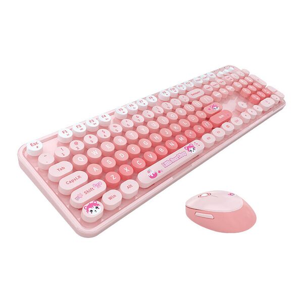 MOFII MOFII Sweet New 2.4G Wireless Keyboard + Mouse Set (Pink) 068090  Sweet SMK-623387AG έως και 12 άτοκες δόσεις 6950125752275